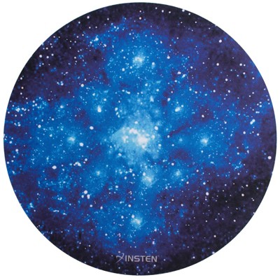 Insten Round Galaxy Mouse Pad - Anti-Slip & Smooth Mat for Wired/Wireless Gaming Computer Mouse, Blue Starry Night