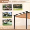 LOVMOR 10' x 13' Aluminum Patio Pergola with Retractable Pergola Canopy - 4 of 4