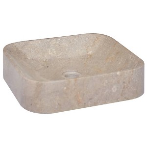 vidaXL Sink Gray 15.7 in.x15.7 in.x3.9 in. Marble - 1 of 4