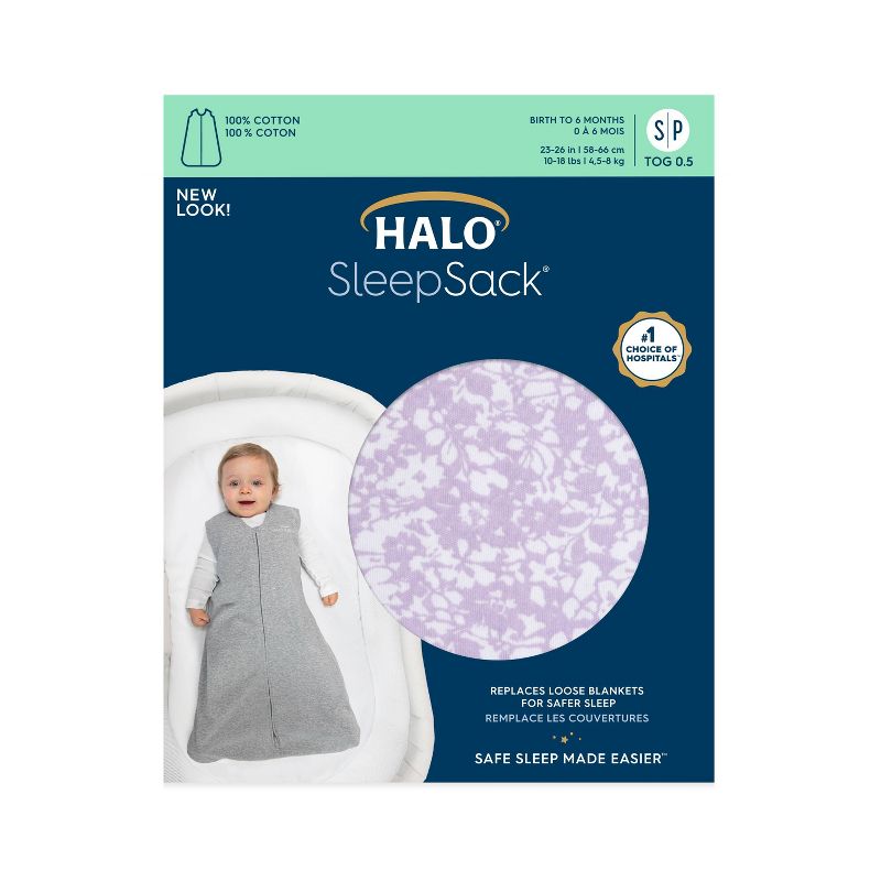 HALO Innovations SleepSack 100% Cotton Wearable Blanket - Girl, 4 of 7