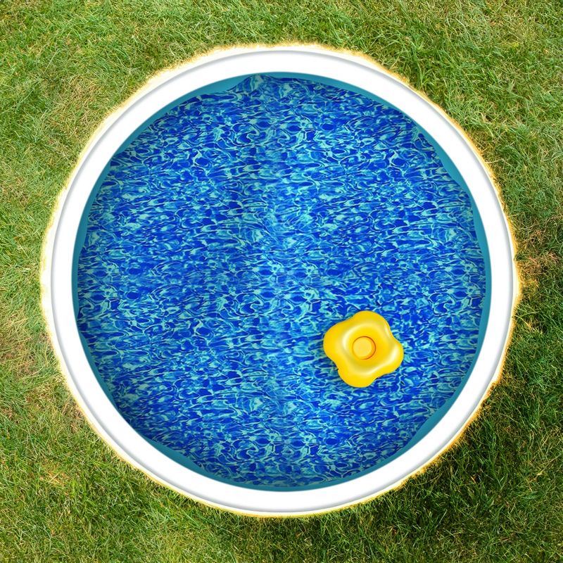Swimline 24 Feet Round Overlap Above Ground Pool Liner Standard Gauge with Swirl Bottom Design and LamiClear Protection Against Fading, Blue, 4 of 7