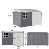 Campcraft 8x10 ft Metal Garden Storage Shed – Compact Outdoor Tool Organizer with Sloped Roof & Weather-Resistant Steel-Cuddlewood - 4 of 4