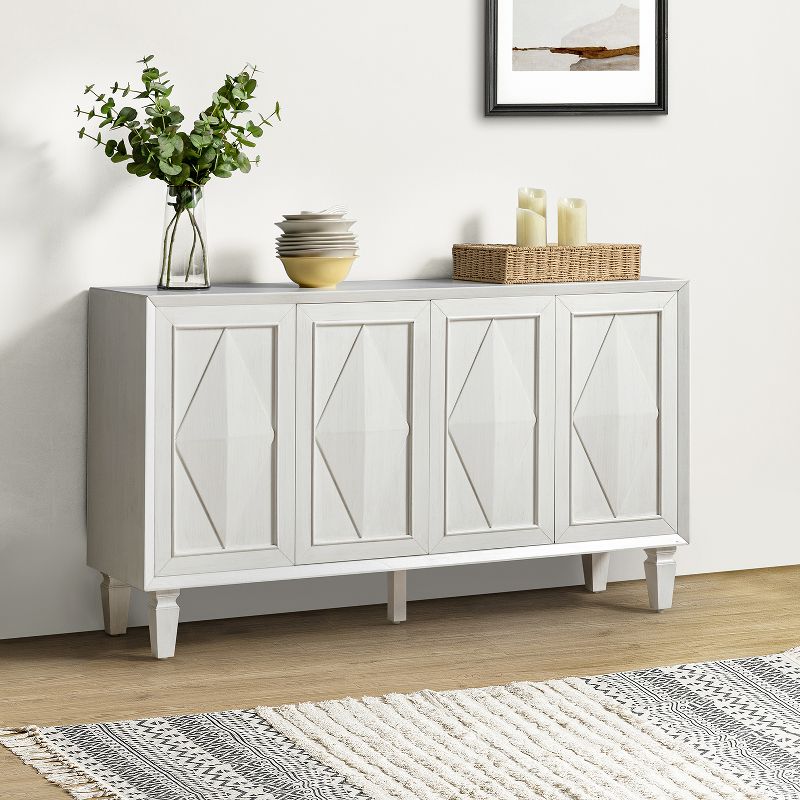 Gloria 58'' Wide Multi-style Environment Collocation Sideboard with a Stemware Rack | HULALA HOME, 2 of 12