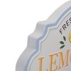 Northlight Metal "Fresh Squeezed Lemonade" Sign Spring Wall Decor - 15.25" - Yellow and Blue - 4 of 4