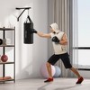 NAYSAYE Exercise Trainer Punching Bag Set with Wall Mount Gloves and Wraps for Home Gym Training , Black, 11.80"*11.80"*35.40" - 2 of 4