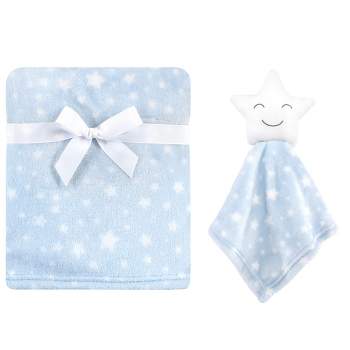 Hudson Baby Infant Boy Plush Blanket with Security Blanket, Star Boy, One Size