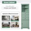 Tall Corner Cabinet, Side Freestanding Storage Organizer with  3 Drawers Open Shelf Cabinet Space for Living Room, Bathroom, Hallway, Kitchen - 4 of 4