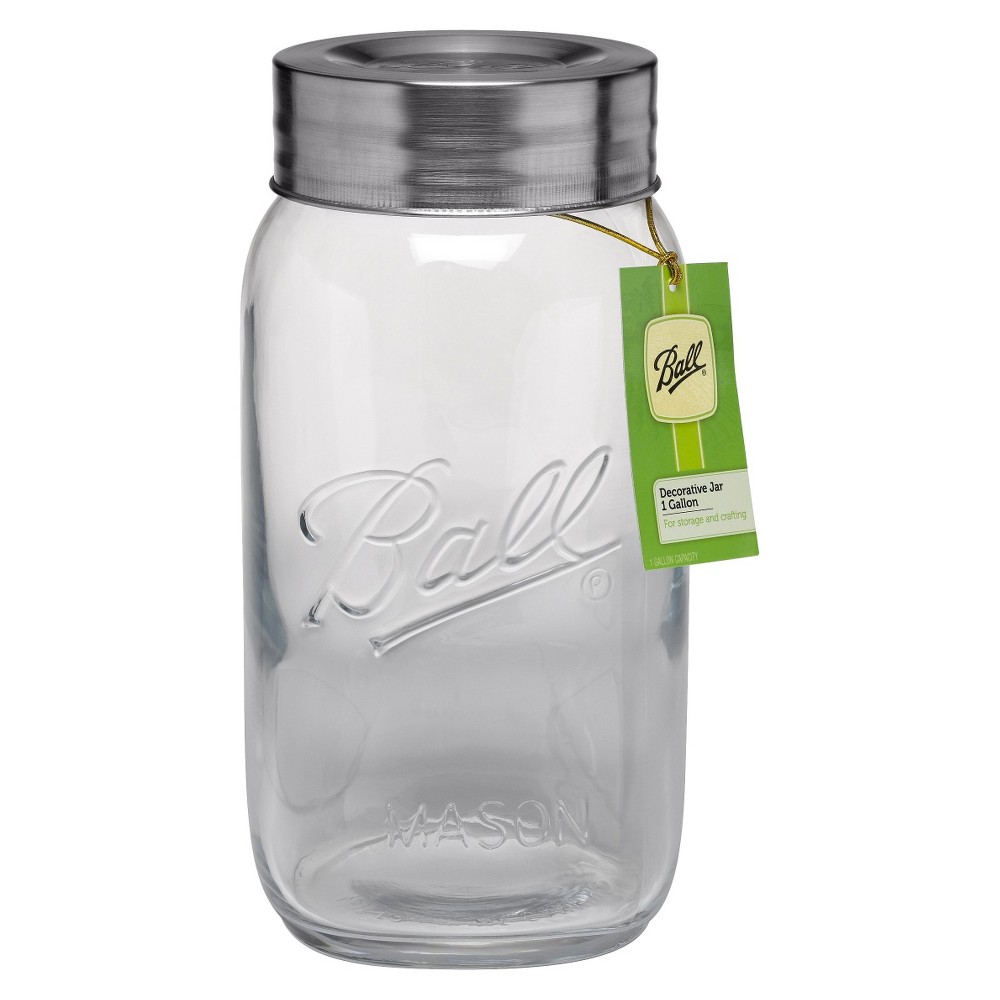 Ball 128oz Commemorative Glass Mason Jar with Lid - Super Wide Mouth