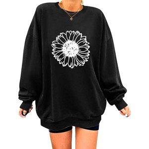 Zeagoo Christmas Sweatshirt for Women Crewneck Christmas Tree Long Sleeve Shirt Xmas Holiday Party Pullover Sweater Tops - 1 of 4