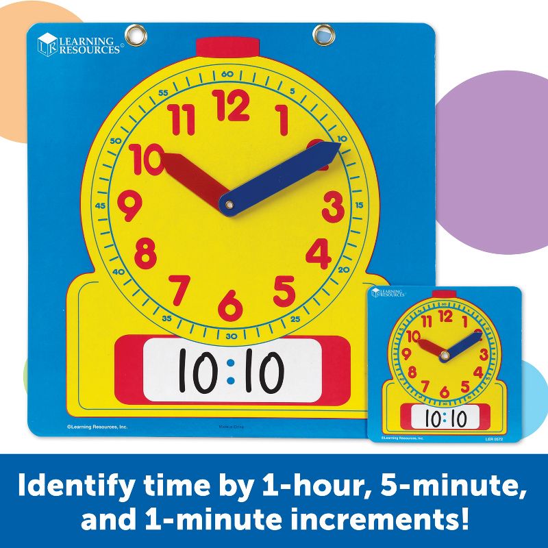 Learning Resources Write On/Wipe Clocks Classroom Set, 2 of 8