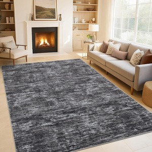 Coucheta Non-Slip Runner Rug,Machine Washable Low Pile Area Rug with Non-Shedding, for Hallway Kitchen Bathroom,Multi-Color & Size - 1 of 4