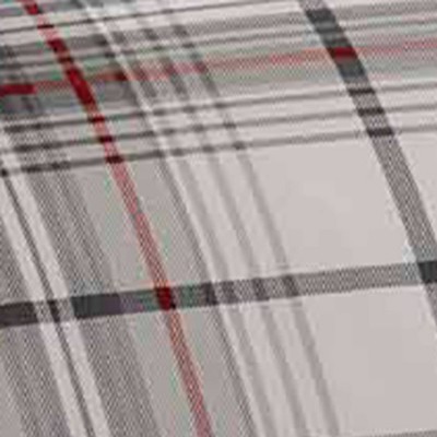 Full Gray Cotton Reversible Plaid Comforter Set