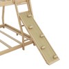 NicBex Twin over Queen Bunk Bed Classic House Shape Bed Frame with Guardrails and Ladder with Climbing Net and Climbing Ramp - 4 of 4
