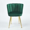 CAVINAS Modern Accent Chair, with Iron Tube Golden Color Legs, Velvet and Comfortable Backrest, Set of 2 - 4 of 4