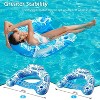 Jasonwell Inflatable Pool Float Chair, Large, Blue Floating Lounger with Cup Holders for Adults, Pool Party Floaties - 4 of 4