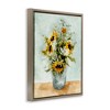 Stupell Industries Sunflower Blossom Watercolor Detail Black Framed Floater Canvas Wall Art - 3 of 4