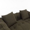 Kumasinova 64.57 Inch Chenille Sofa,Bean Bag Sofa with 2 Throw Pillows,Loveseat Couch for Living Room,Apartment,Bedroom - 4 of 4