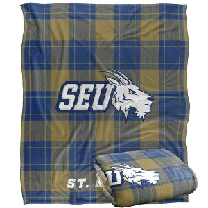 St. Edward'S University Campus Plaid Spirit Silky Touch Super Soft Throw Blanket 50x60 - 1 of 4
