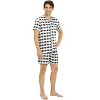 ADR Mens Satin Pajamas, Short V-Neck Pj Set - 2 of 3