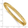 Black Bow Jewelry 5.5mm 14k Yellow Gold Fancy Swirl Hinged Bangle Bracelet , 7 Inch - 4 of 4