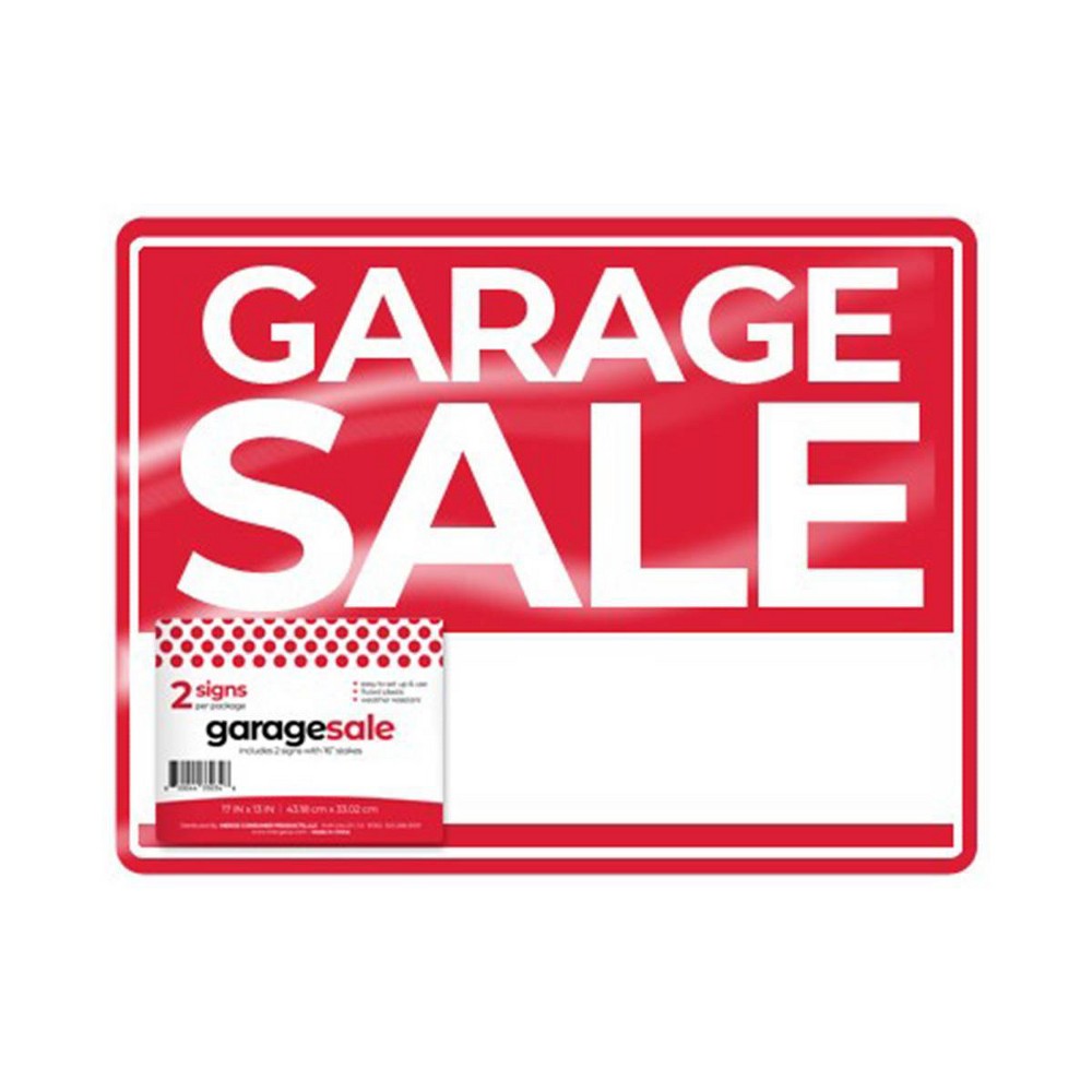 Natural Home 2pk Garage Sale Signs