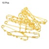 Unique Bargains Metal Decorative DIY Women's Clothing Dress 5 Holes Sewing Brooch Pins 10 Pcs - 3 of 4