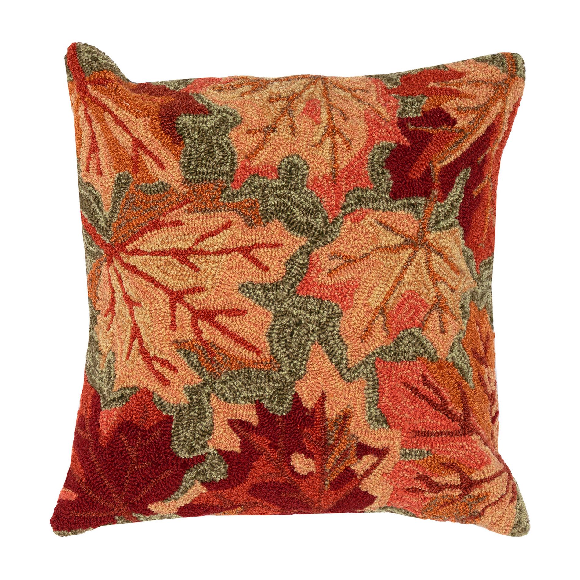 Falling Leaves Indoor/Outdoor Throw Pillow - Lush Decor: Fade-Resistant, Weather-Resistant