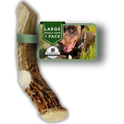 WhiteTail Naturals Split Deer Antler Chew – 1-Pack for Large Dogs – Long-Lasting, All-Natural, Odor-Free & USA Made