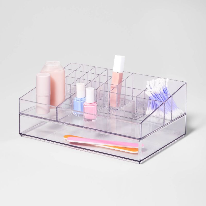 Extra Large Bathroom Plastic Tiered Cosmetic Organizer Clear - Brightroom&#8482;, 5 of 8