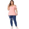 Agnes Orinda Women's Plus Size Short Sleeve Cold Shoulder Keyhole Going Out Party Blouses - 3 of 4