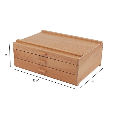 Natural Birch 3-Drawer Artist Storage Chest