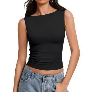 Avidlove Going Out Tops for Women Boat Neck Seamless Double Lined
