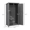 Wooden Outdoor Storage Cabinet Garden Shed with Waterproof Asphalt Roof and Lockable Doors - 3 of 4