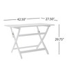5-Piece Outdoor Acacia Wood Folding Dining Set with Folding Table and 4 Folding Chair - 3 of 4