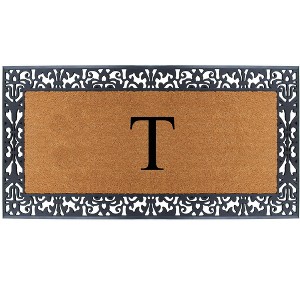 A1HC Natural Coir Monogrammed Outdoor Entrance Door Mat 30X60, Anti-Shed Treated Durable  Doormat - 1 of 4