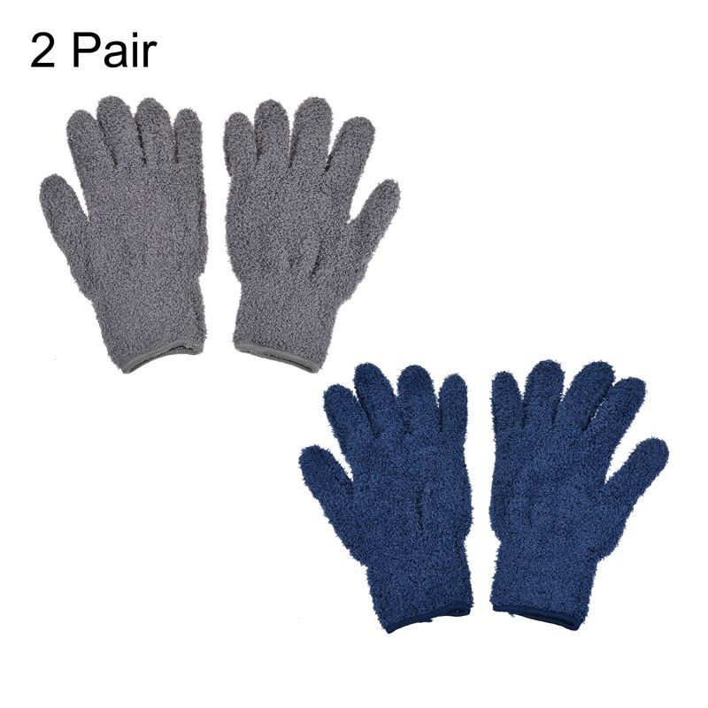 Unique Bargains Dusting Cleaning Gloves Microfiber Mittens for Plant Blinds Lamp Window, 3 of 7
