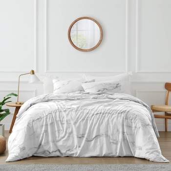 3pc Marble Full/Queen Kids' Comforter Bedding Set Black and White - Sweet Jojo Designs