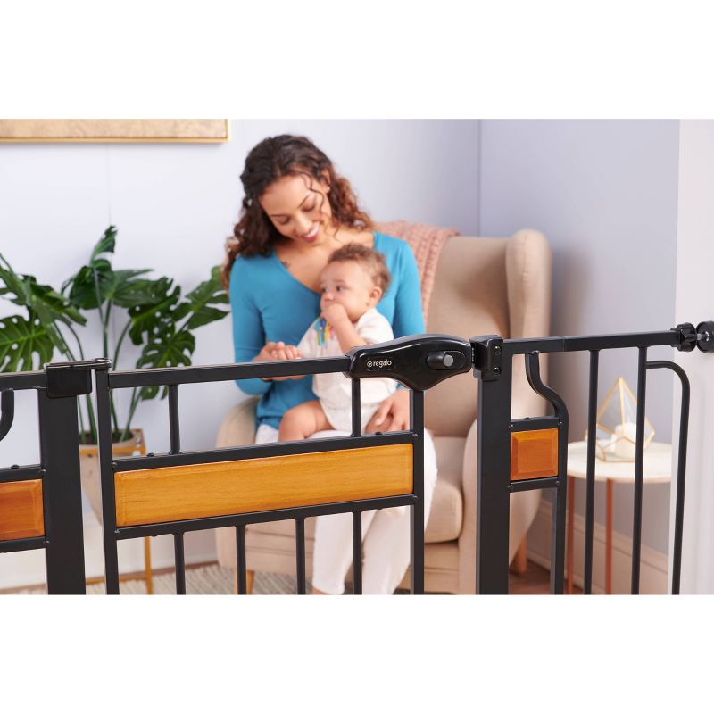 Regalo Extra Tall Home Accents Metal Walk Through Baby Gate, 4 of 5