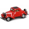 1932 Ford 3-Window Coupe Red 1/43 Diecast Model Car by Road Signature - 2 of 3