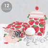 Big Dot of Happiness Berry Sweet Strawberry - Treat Box Party Favors - Fruit Themed Birthday Party or Baby Shower Goodie Gable Boxes - Set of 12 - 3 of 4