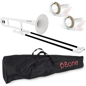 pInstrument Plastic pBone Trombone with Mouthpieces & Bag – Lightweight, Durable ABS Build, Ergonomic Grip & Authentic Bb Sound – Ideal for Beginners - 1 of 4