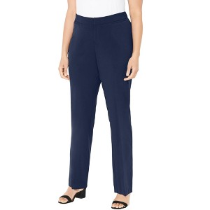 Catherines Women's Plus Size Tall Right Fit Pant (Moderately Curvy) - 1 of 4