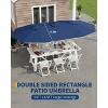13 Ft Extra Large Double-Sided Patio Umbrella, Outdoor Umbrella with Water-Resistant Polyester Canopy, Crank Handle and 12 Strong Steel Ribs - 2 of 4