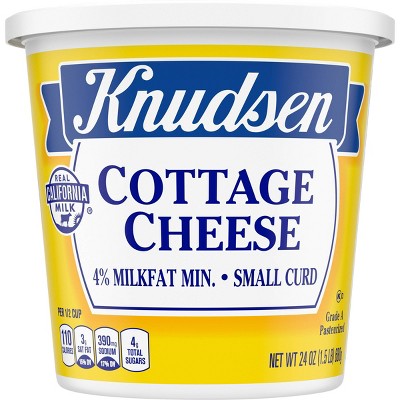 Knudsen Regular Small 4% Milk Fat Curd Cottage Cheese - 24oz