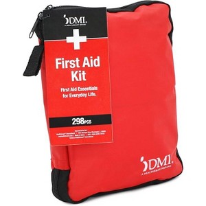 DMI 298-Piece Complete Emergency First Aid Kit, Treats Pain, Swelling, Cuts, Scrapes & Burns, Complete First Aid Guide Included - 1 of 4