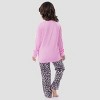 Fruit of the Loom Girls Long Sleeve Fleece Pajama Set, 2-Piece, Sizes 4-16 - 4 of 4