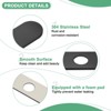 Unique Bargains 304 Stainless Steel Rust Corrosion Resistant Faucet Escutcheons 1 Pc - 2 of 4