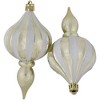 Northlight 8-Count Champagne Shatterproof Finial Christmas Ornaments, 4.75" - 3 of 4