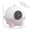 FURNIinspire Pet Training Pads And Potties Large Kitty Litter Pan, Corner Litter Box, Cat Litter Box With Lid, Scoop, Pink, 20.75"*20"*19" - 3 of 4