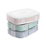 Bentgo Fresh 3pk Reusable 3 Compartment Containers for Prepping, Microwave & Dishwasher Safe